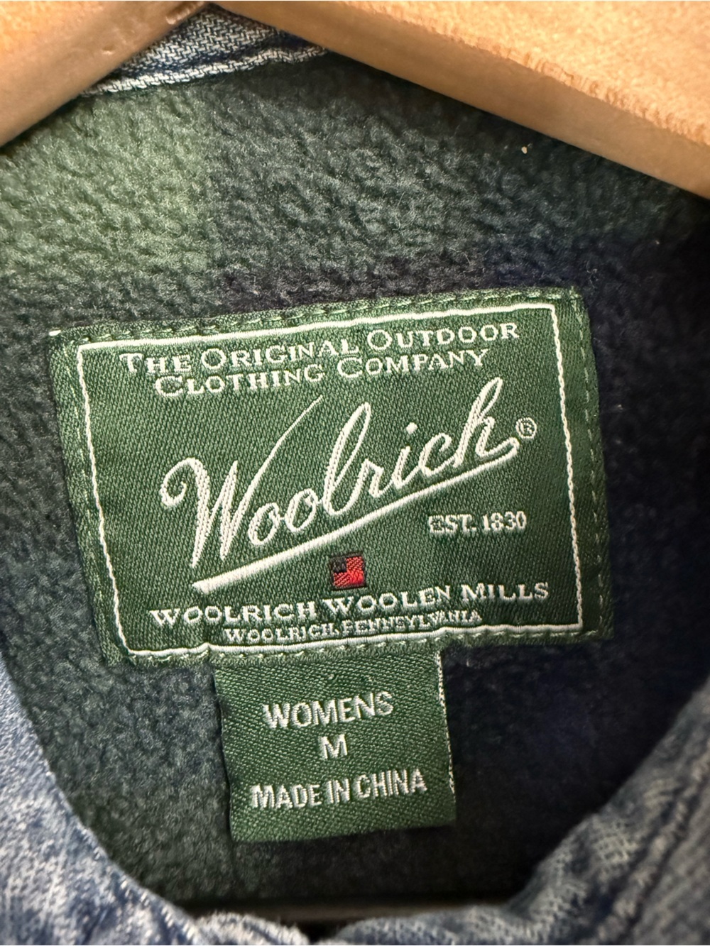 Vintage Woolrich Denim Fleece Lined Shacket Medium - Picture 4 of 9
